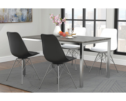 Coaster Armless Dining Chairs (Set Of 2) - Black/Chrome