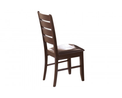 Coaster - Dalila Ladder Back Side Chairs (Set Of 2) in Cappuccino/Black