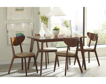 Coaster - Kersey Dining Table With Angled Legs in Chestnut