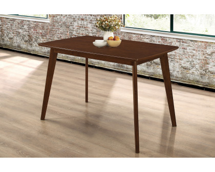 Coaster - Kersey Dining Table With Angled Legs in Chestnut