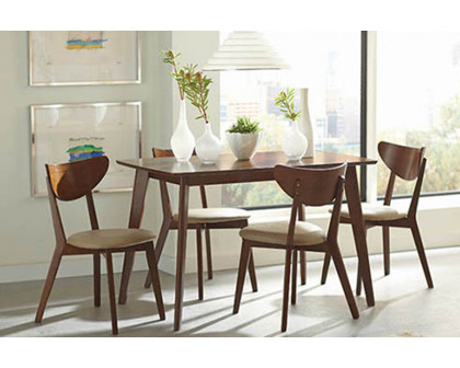 Coaster - Kersey Dining Table With Angled Legs in Chestnut