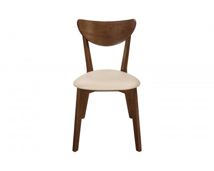 Coaster - Kersey Dining Side Chairs With Curved Backs (Set Of 2) in Beige/Chestnut