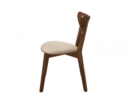 Coaster - Kersey Dining Side Chairs With Curved Backs (Set Of 2) in Beige/Chestnut