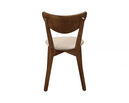 Coaster - Kersey Dining Side Chairs With Curved Backs (Set Of 2) in Beige/Chestnut