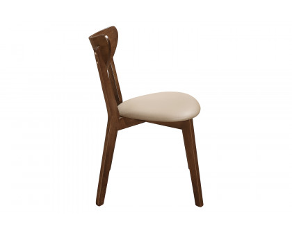 Coaster - Kersey Dining Side Chairs With Curved Backs (Set Of 2) in Beige/Chestnut