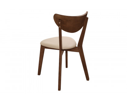 Coaster - Kersey Dining Side Chairs With Curved Backs (Set Of 2) in Beige/Chestnut