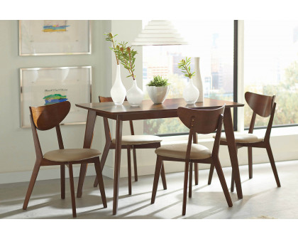 Coaster - Kersey Dining Side Chairs With Curved Backs (Set Of 2) in Beige/Chestnut