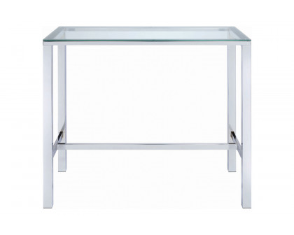 Coaster - Bar Table With Glass Top in Chrome