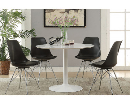 Coaster - Lowry Round Dining Table in White