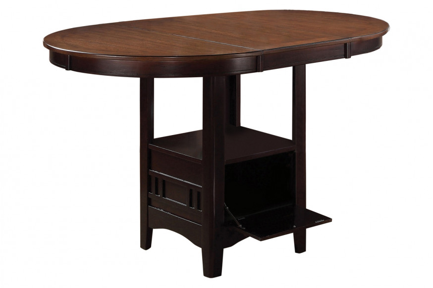 Coaster™ Lavon Oval Counter Height Table - Light Chestnut/Espresso