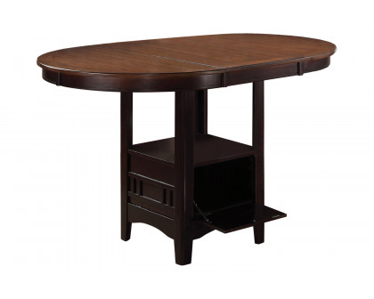 Coaster™ Lavon Oval Counter Height Table - Light Chestnut/Espresso