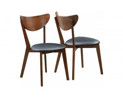 Coaster - Malone Upholstered Dining Chairs (Set Of 2) in Dark Walnut/Black