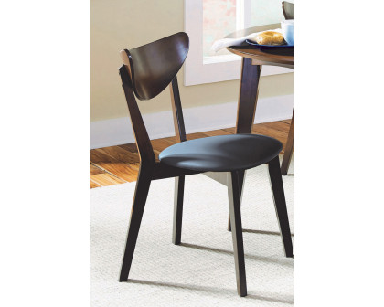 Coaster - Malone Upholstered Dining Chairs (Set Of 2) in Dark Walnut/Black