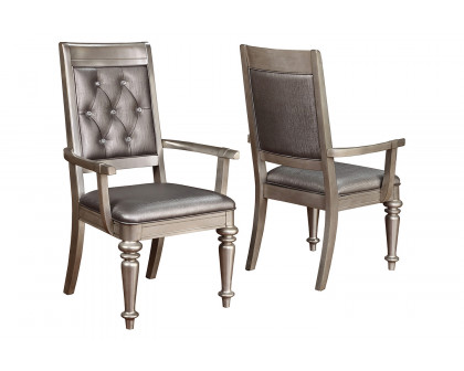 Coaster - Danette Open Back Side Chairs (Set Of 2) in Metallic