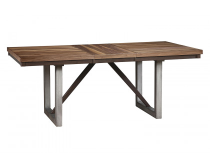 Coaster - Spring Creek Dining Table With Extension Leaf in Natural Walnut