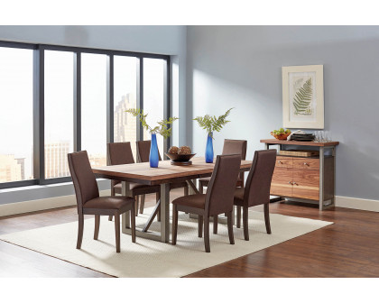 Coaster - Spring Creek Dining Table With Extension Leaf in Natural Walnut