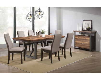 Coaster - Spring Creek Dining Table With Extension Leaf in Natural Walnut