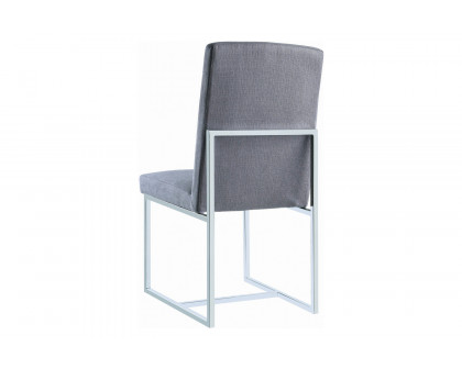 Coaster - Mackinnon Upholstered Side Chairs (Set Of 2) in Gray/Chrome