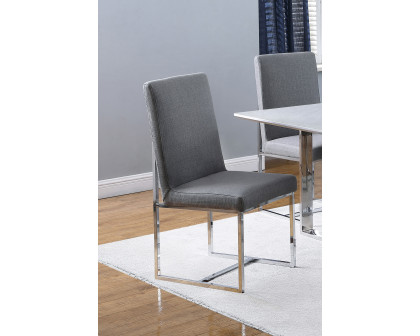 Coaster - Mackinnon Upholstered Side Chairs (Set Of 2) in Gray/Chrome