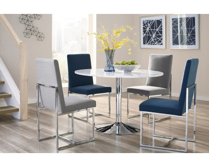 Coaster - Mackinnon Upholstered Side Chairs (Set Of 2) in Gray/Chrome