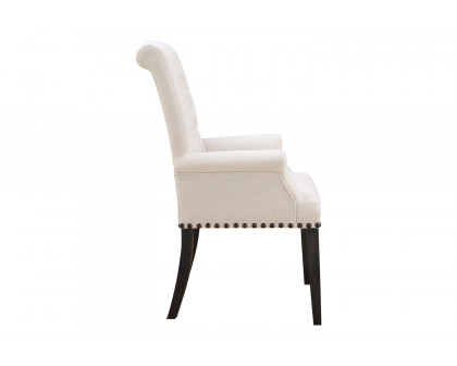 Coaster - Phelps Upholstered Arm Chair in Beige/Smokey Black