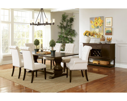 Coaster - Parkins Double Pedestals Dining Table in Rustic Espresso