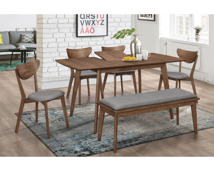 Coaster™ Alfredo Rectangular Dining Table - Natural Walnut