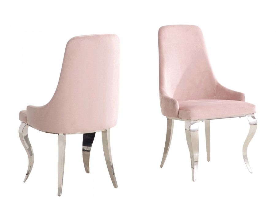 Coaster Antoine Upholstered Demi Arm Dining Chairs (Set Of 2) - Pink