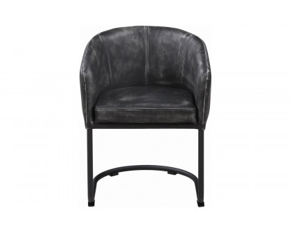 Coaster - Aviano Upholstered Dining Chair in Anthracite/Matte Black