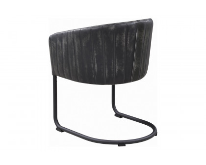 Coaster - Aviano Upholstered Dining Chair in Anthracite/Matte Black