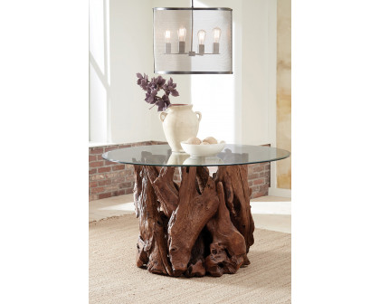 Coaster - Asbury Dining Table Base in Natural Teak