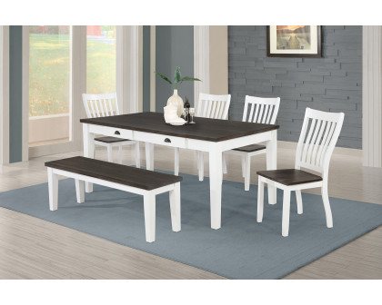 Coaster - Kingman 4-Drawer Dining Table in Espresso/White