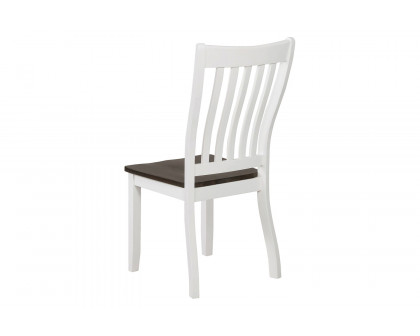 Coaster - Kingman Slat Back Dining Chairs (Set Of 2) in Espresso/White