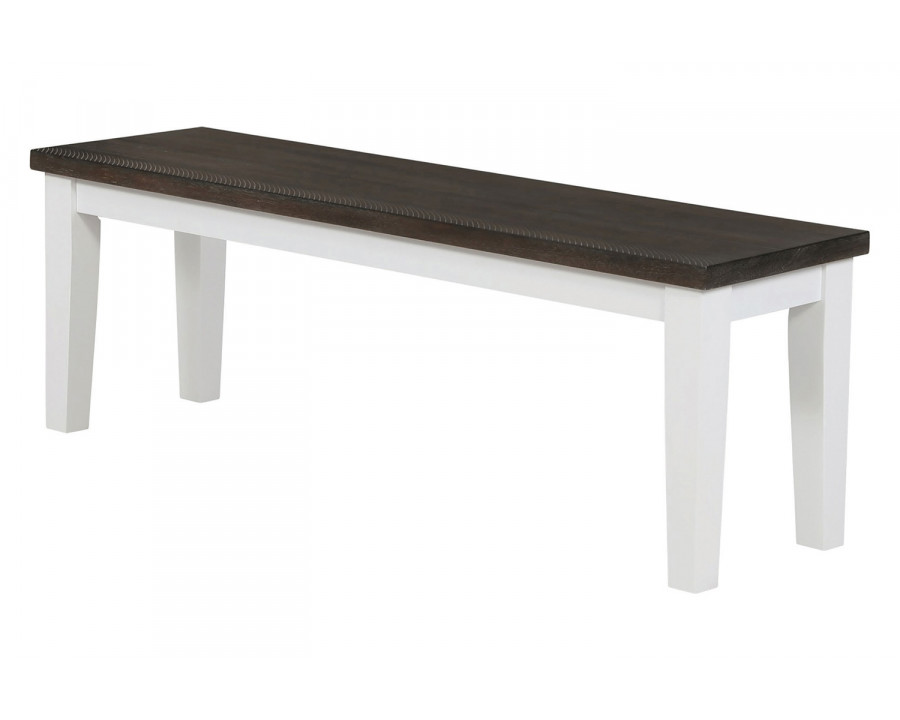 Coaster - Kingman Rectangular Bench in Espresso/White