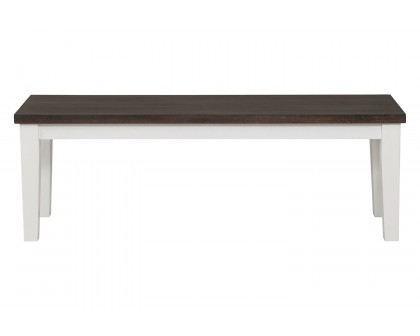 Coaster - Kingman Rectangular Bench in Espresso/White