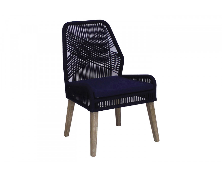 Coaster - Sorrel Woven Rope Dining Chairs(Set Of 2) in Dark Navy