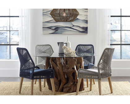 Coaster - Sorrel Woven Rope Dining Chairs(Set Of 2) in Dark Navy