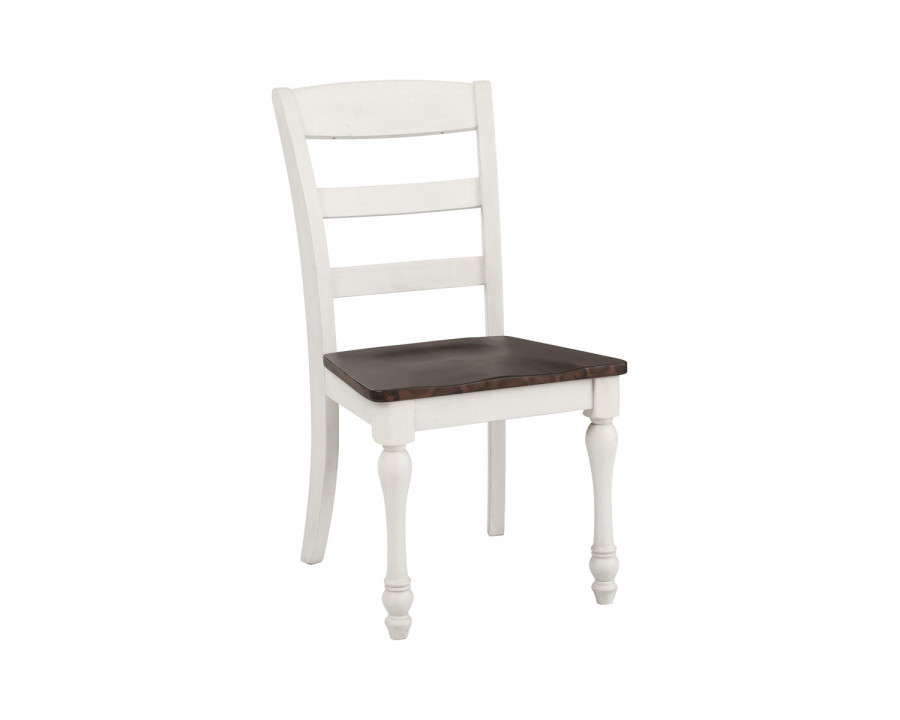 Coaster - Madelyn Ladder Back Side Chairs (Set Of 2) in Dark Cocoa/Coastal White