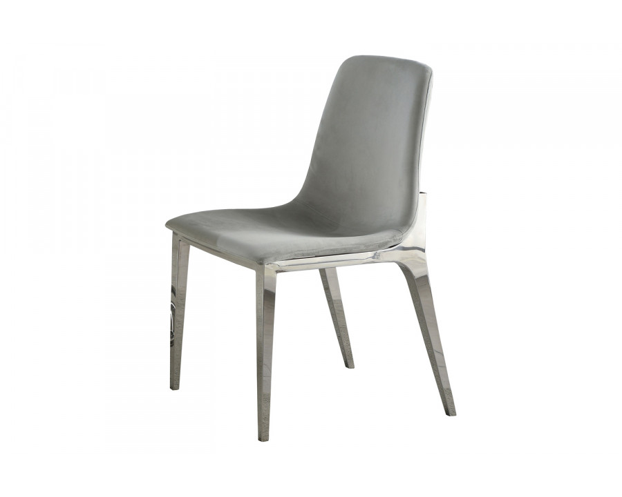 Coaster - Irene Upholstered Side Chairs (Set Of 4) in Light Gray/Chrome