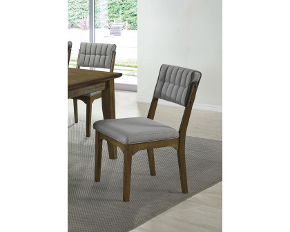 Coaster™ Rayleene Tufted Bach Side Chairs (Set Of 2) - Gray/Medium Brown