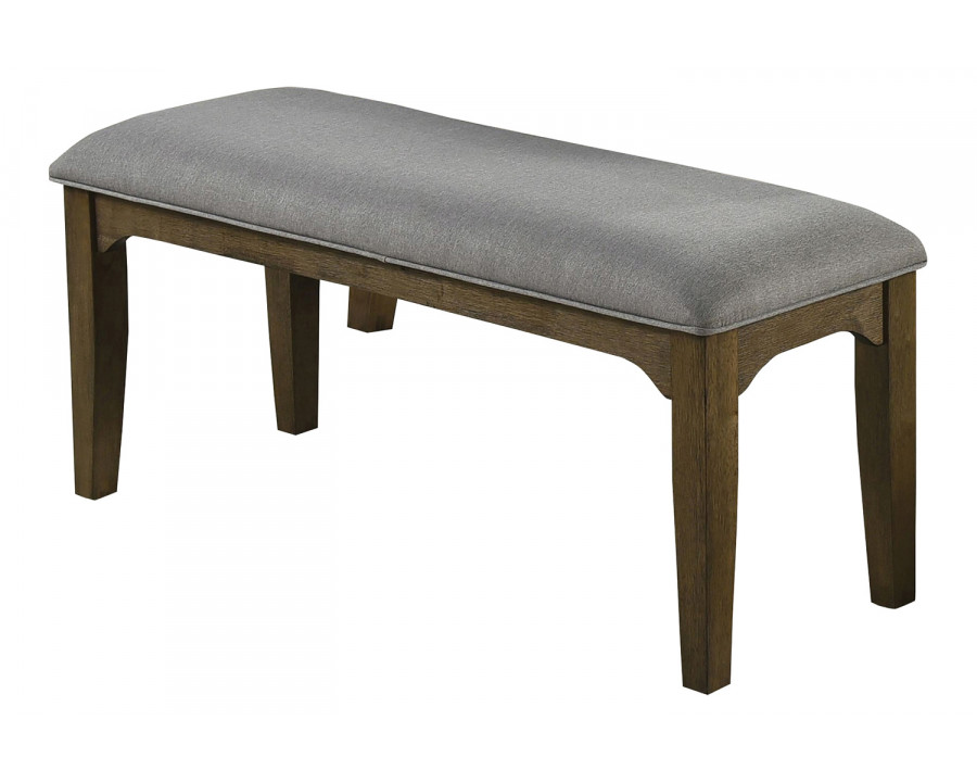 Coaster - Rayleene Upholstered Bench in Gray/Medium Brown