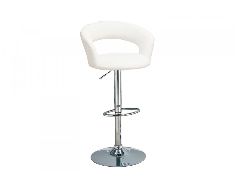 Coaster 29" Adjustable Height Bar Stool - White/Chrome