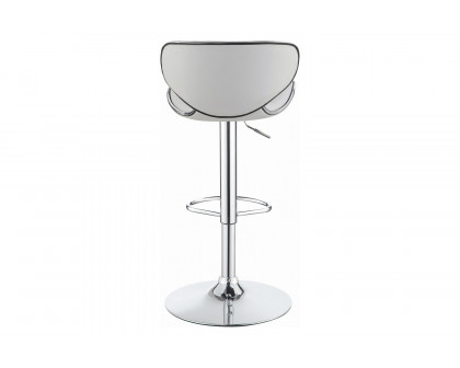 Coaster Upholstered Adjustable Height Bar Stools (Set Of 2) - White/Chrome