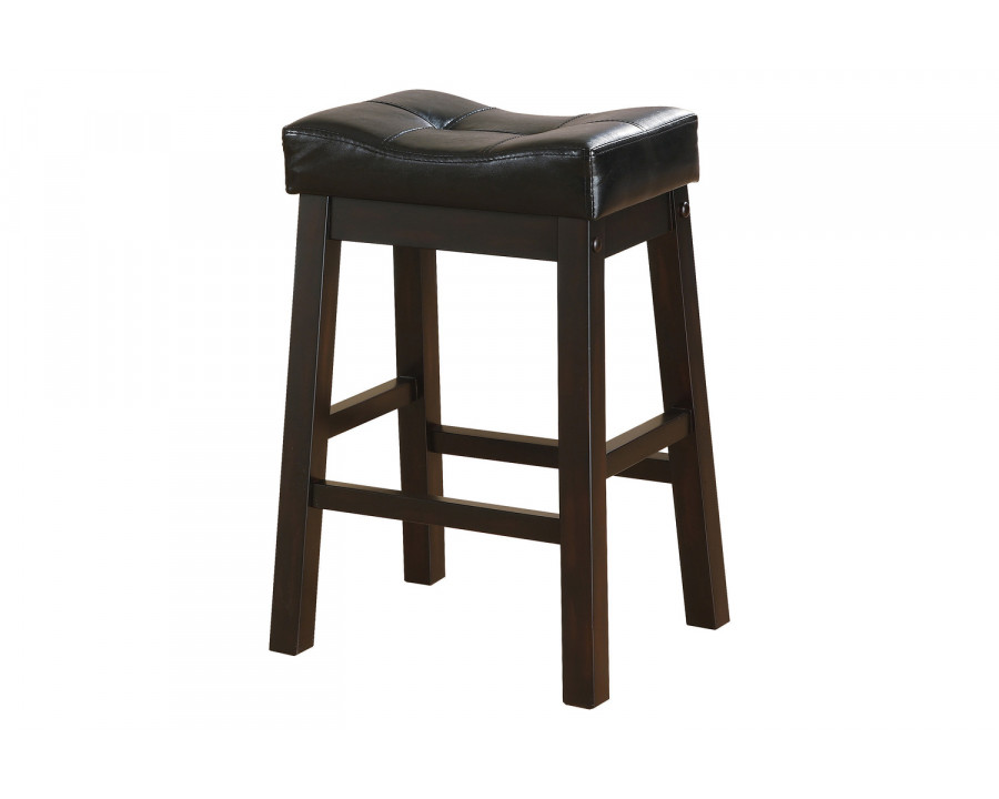 Coaster - Upholstered Counter Height Stools (Set Of 2) in Black/Cappuccino