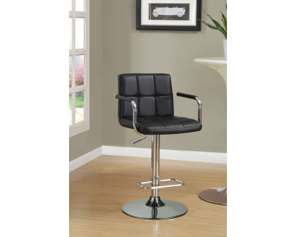 Coaster Adjustable Height Bar Stool - Black/Chrome