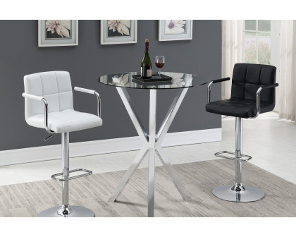 Coaster Adjustable Height Bar Stool - Black/Chrome