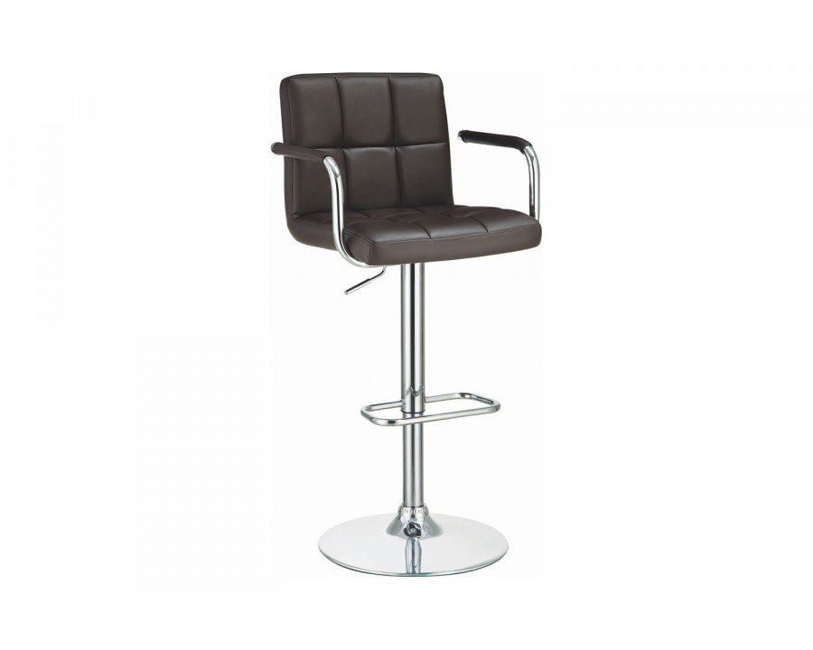 Coaster Adjustable Height Bar Stool - Brown/Chrome