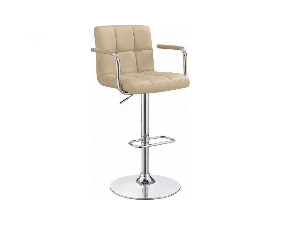 Coaster Adjustable Height Bar Stool - Beige/Chrome