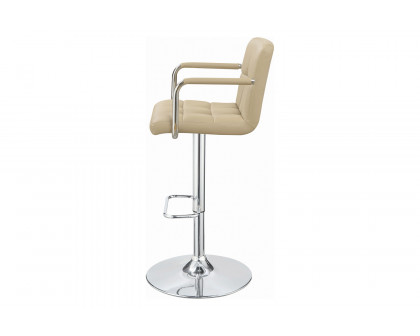 Coaster Adjustable Height Bar Stool - Beige/Chrome