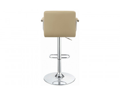 Coaster Adjustable Height Bar Stool - Beige/Chrome